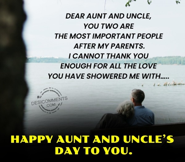 Dear Aunt And Uncle, You Two