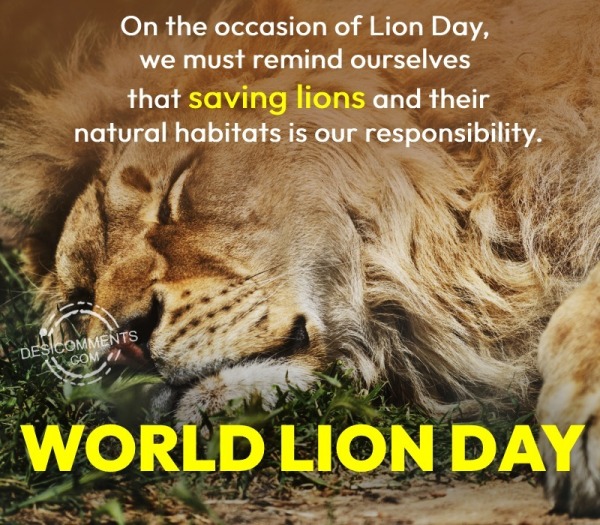 On The Occasion Of Lion Day