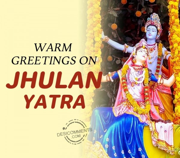 Warm Greetings On Jhulan Yatra