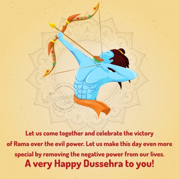 A Very Happy Dussehra To You