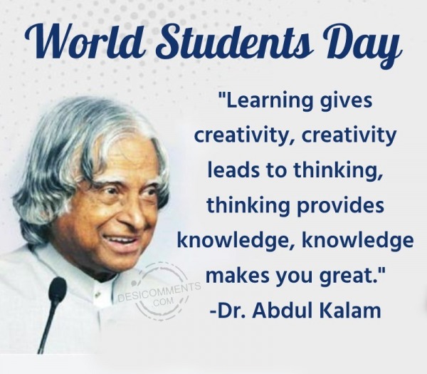 Dr. Abdul Kalam Quote On World Students Day