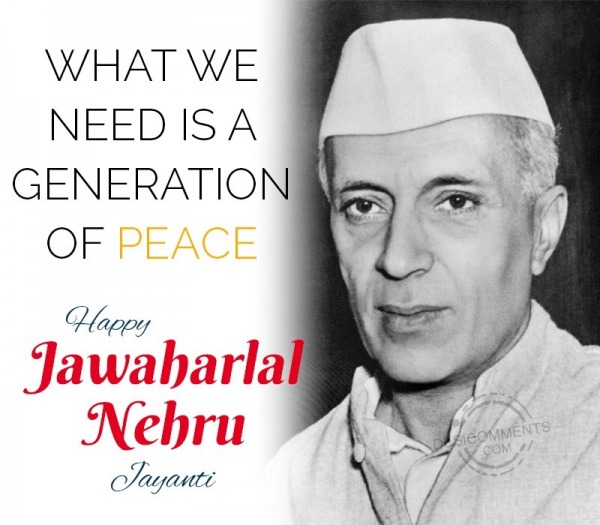 Happy Jawaharlal Nehru Jayanti Pic