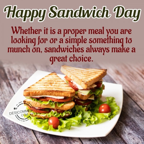 Best Sandwich Day Photo