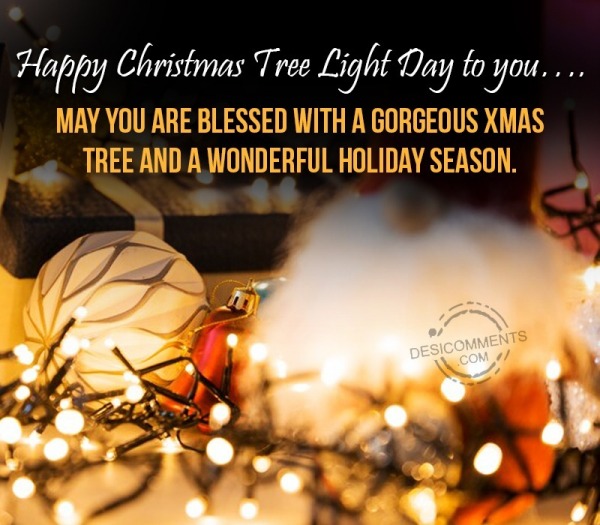 Happy Christmas Tree Light Day To You