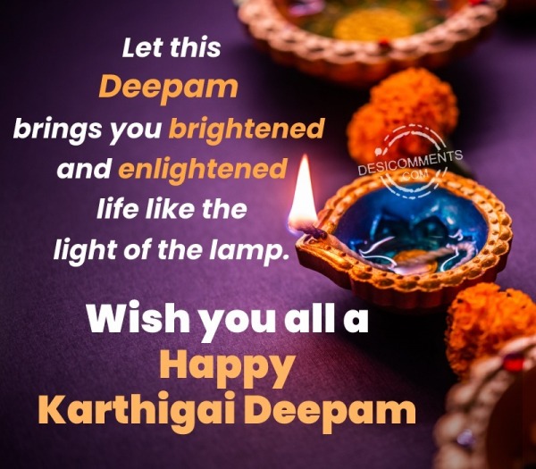 Wish You All A Happy Karthigai Deepam