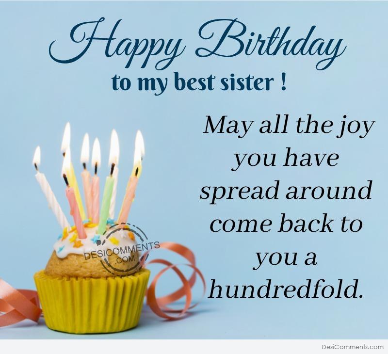 70+ Birthday Wishes for Sister Images, Pictures, Photos