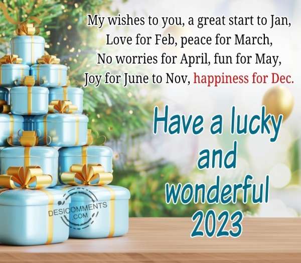 My Wishes To You, A Great Start To Jan