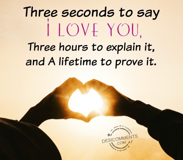 Three Seconds To Say I Love You