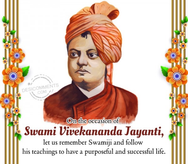 Happy Swami Vivekananda Jayanti Image