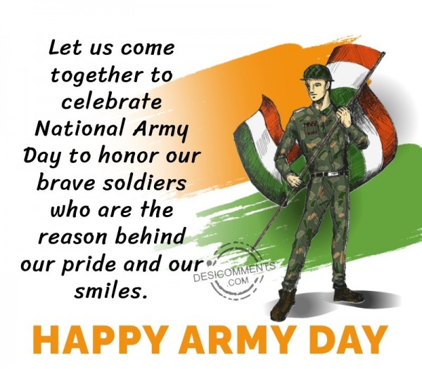 Let Us Come Together To Celebrate National Army Day