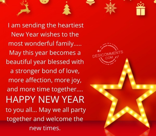 I Am Sending The Heartiest New Year Wishes To