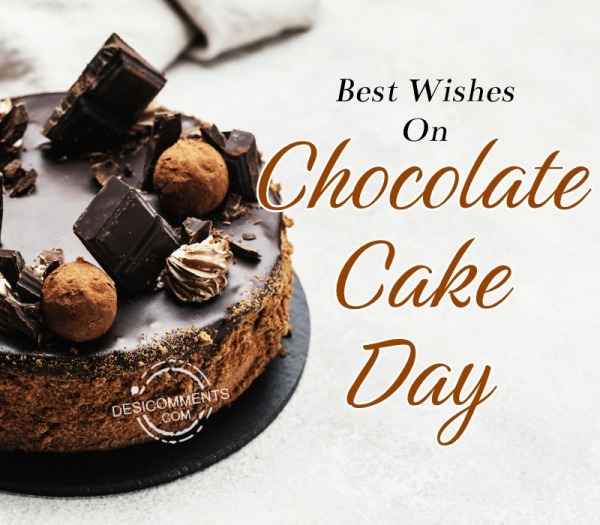 Best Wishes On Chocolate Cake day