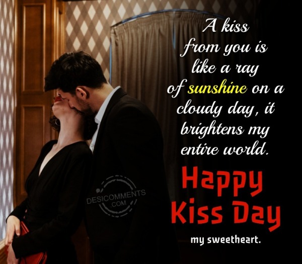 Happy Kiss Day, My Sweetheart