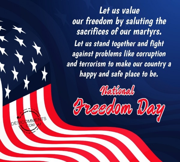 Let Us Value Our Freedom By Saluting