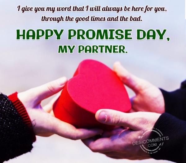 Happy Promise Day, My Partner