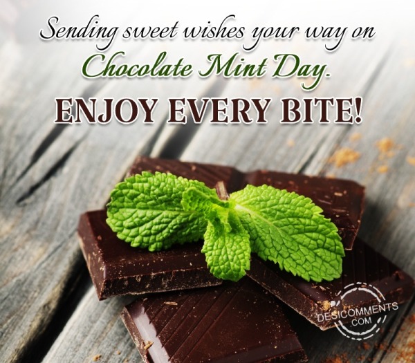 On Chocolate Mint Day. Enjoy Every Bite