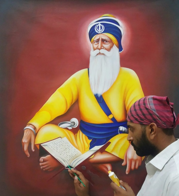 Painting of Dhan Dhan Baba Deep Singh Ji