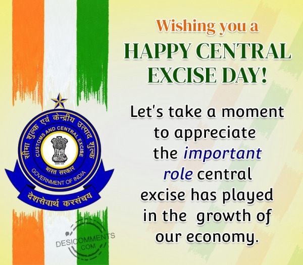 Wishing You A Happy Central Excise Day