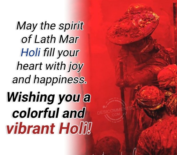 May The Spirit Of Lath Mar Holi Fill Your Heart