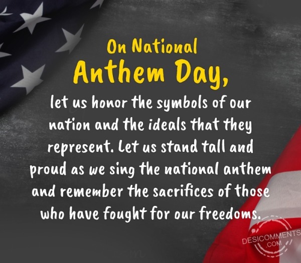 On National Anthem Day, Let Us Honor