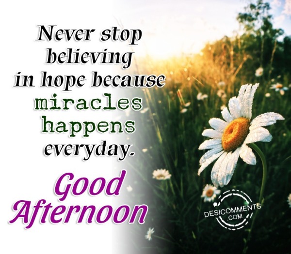 Never Stop Believing In Hope