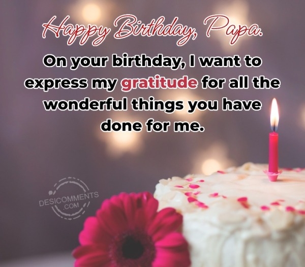 On Your Birthday, I Want To Express My Gratitude