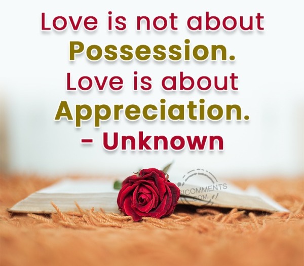 Love Is Not About Possession