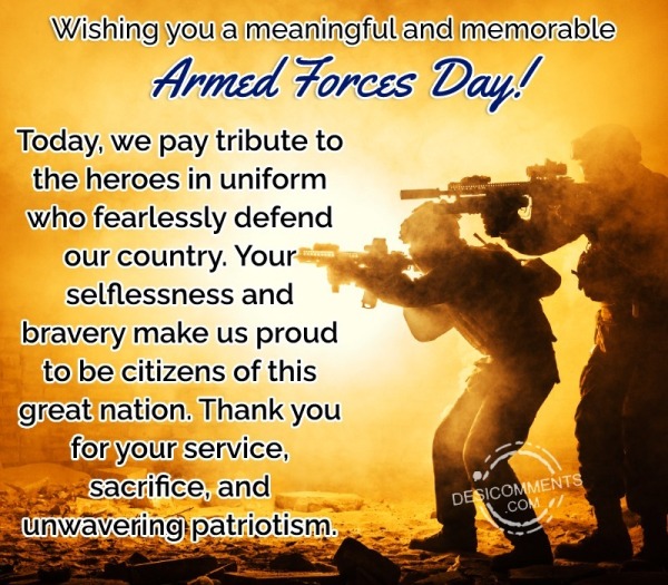Today, We Pay Tribute To The Heroes In Uniform