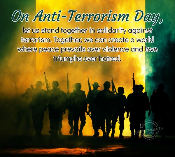 On Anti-Terrorism Day, Let Us Stand