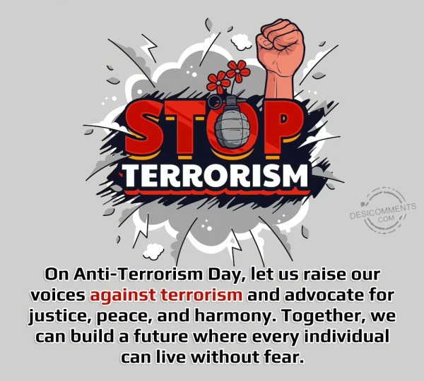 On Anti-Terrorism Day, Let Us Raise Our Voices