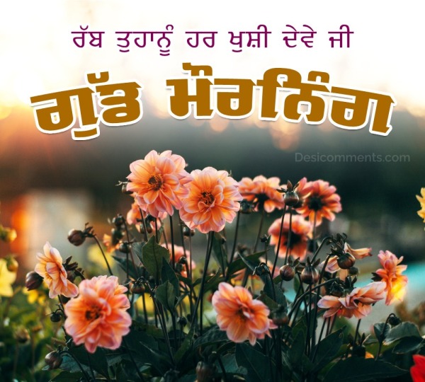 Best Good Morning Punjabi Flower  Image