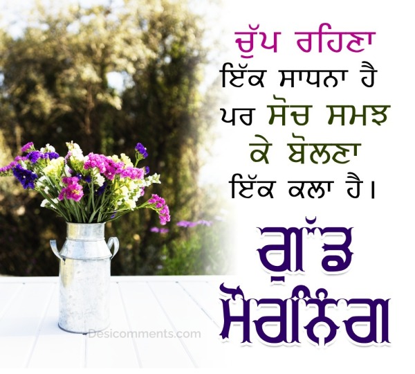 Punjabi Good Morning Flower Picture