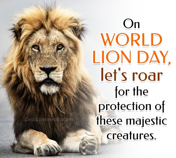 On World Lion Day, Let’s Roar For The Protection