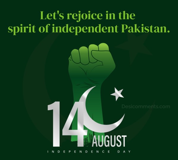 Let's rejoice in the spirit of independent