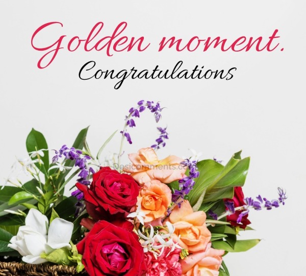 Golden Moment. Congratulations
