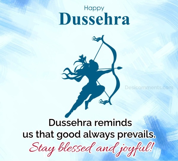 Happy Dussehra Blessing Photo