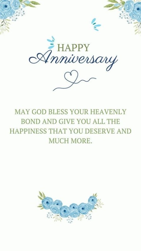 Happy Anniversary May God Bless Your Heavenly Bond