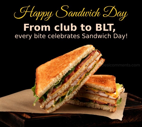 Happy Sandwich Day Wishing Pic