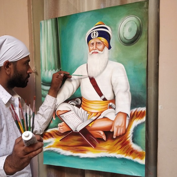 Painting of Dhan Dhan Baba Deep Singh Ji