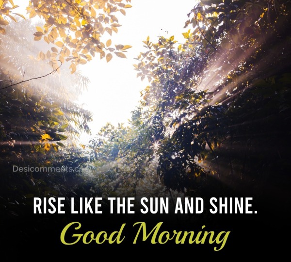 Sending Good Morning Wishes: Rise Like The Sun And Shine