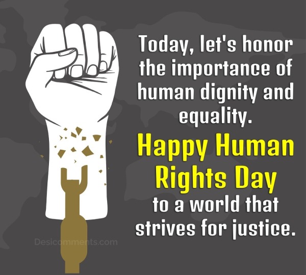 Happy Human Rights Day To A World