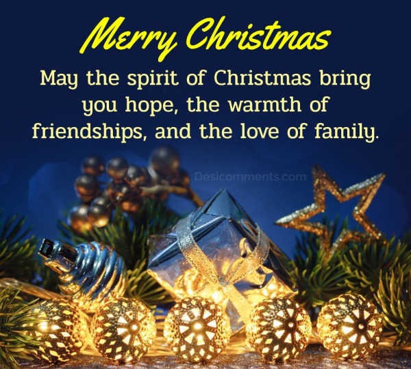 “May the spirit of Christmas”