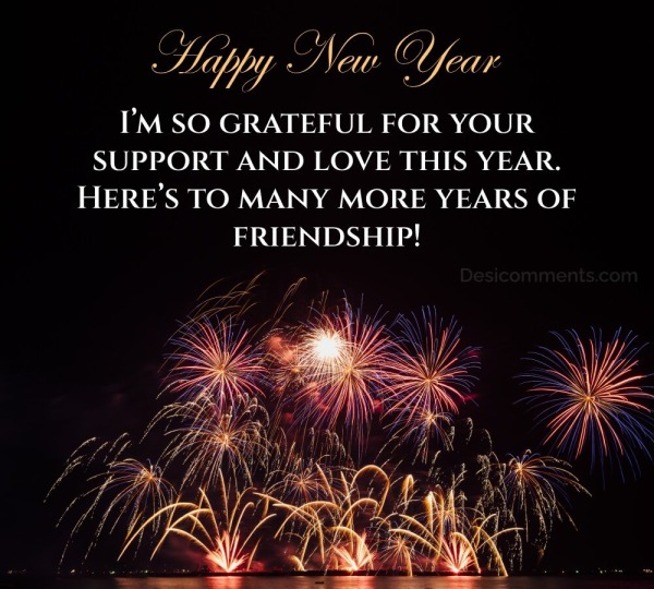 I’m So Grateful For Your Support, Happy New Year
