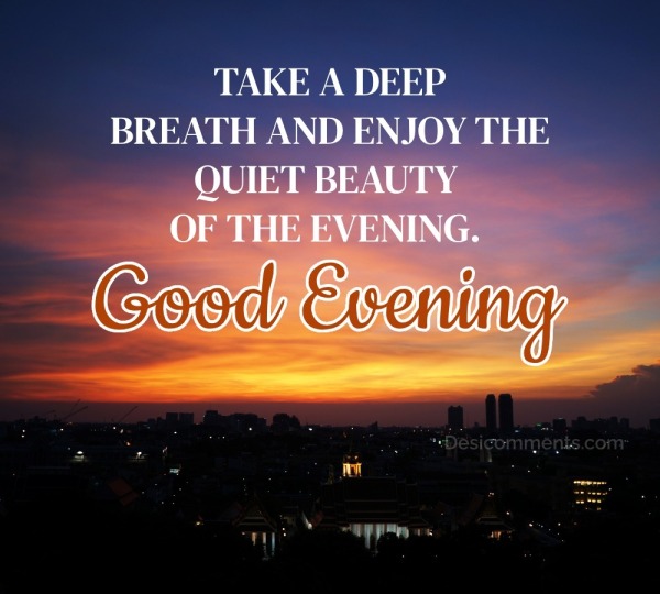 Enjoy The Quiet Beauty Of The Evening