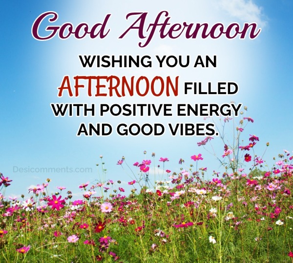 Wishing You An Afternoon Filled With Positive Energy - DesiComments.com