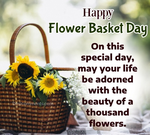 Happy Flower Basket Day Image