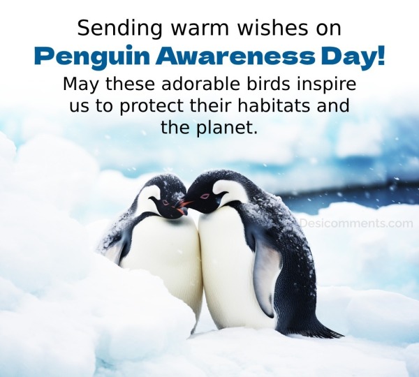 Sending Warm Wishes On Penguin Awareness Day!