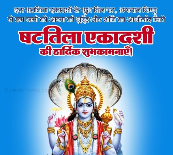 Shattila Ekadashi Hindi Message Pic