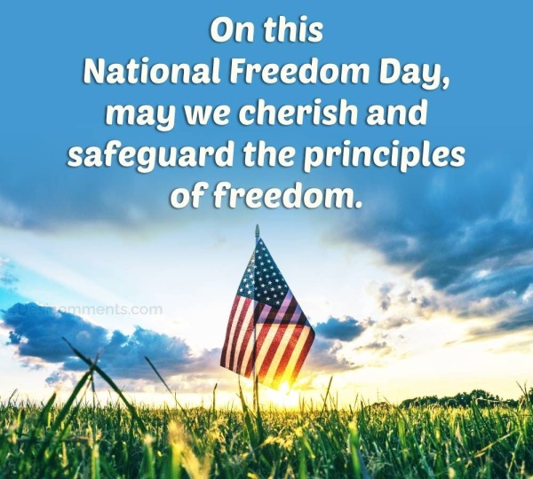 May We Cherish And Safeguard The Principles Of Freedom