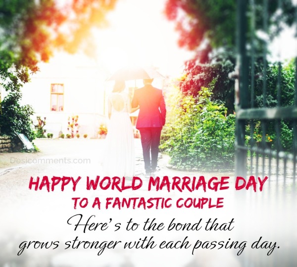 Happy World Marriage Day To A Fantastic Couple